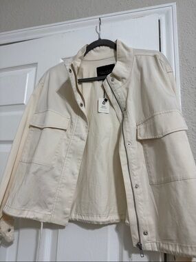 Sanctuary Cream Zip-Front Jacket